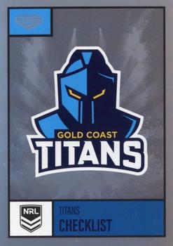 2022 NRL Elite - Silver Specials #P 037 Gold Coast Titans Checklist Front